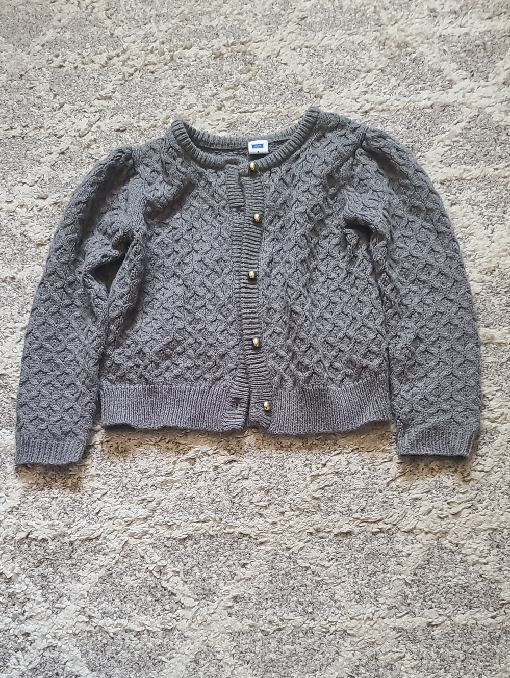 10 for $25 - Janie and Jack Girls 3 Gray Knit Acrylic Cardigan